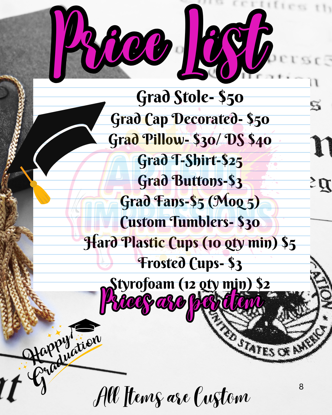 Graduation Packages β¨ πβ¨ - Artful Impressions