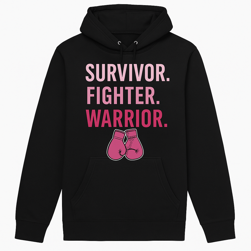 Survivor. Fighter. Warrior โ Breast Cancer Awareness T-Shirt๐๐