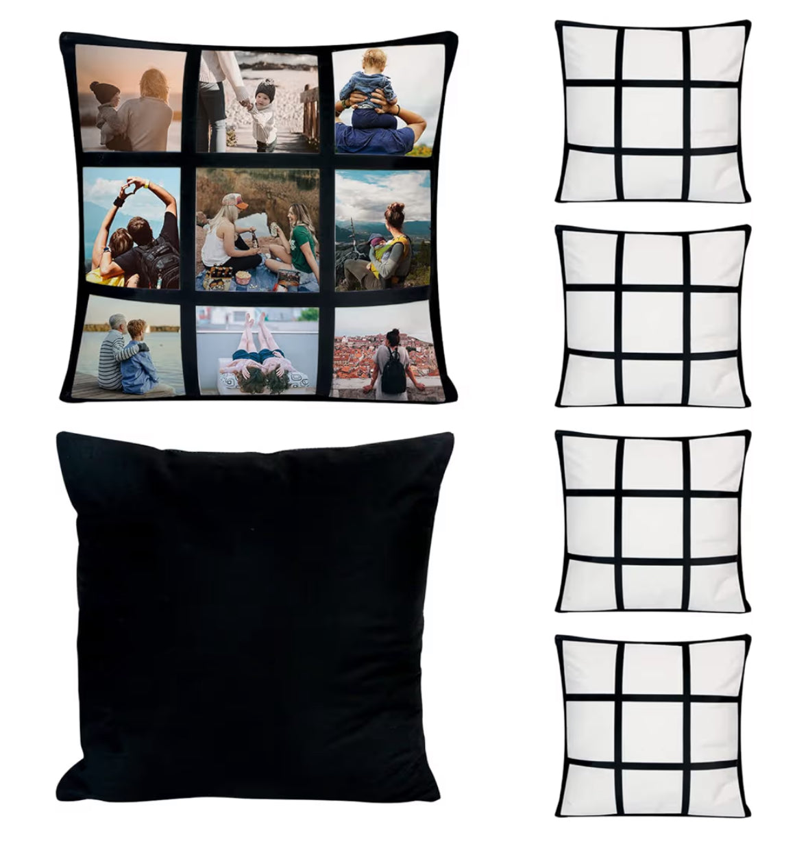 Custom Holiday Keepsake Photo Pillow – 16x16 | 4, 9, or 13 Panel Collage - Artful Impressions