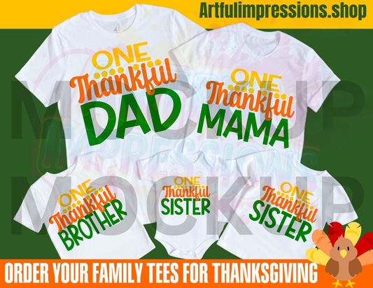 🍂🎄 Thanksgiving & Christmas Family Custom T-Shirts – Matching Holiday Tees for the Whole Crew - Artful Impressions