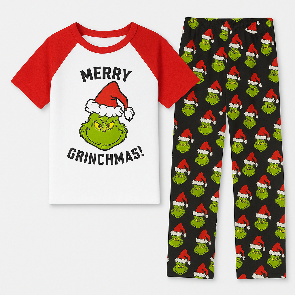 Grinch Kids/Youth Pajama Sets | Holiday 🎄💚 - Artful Impressions