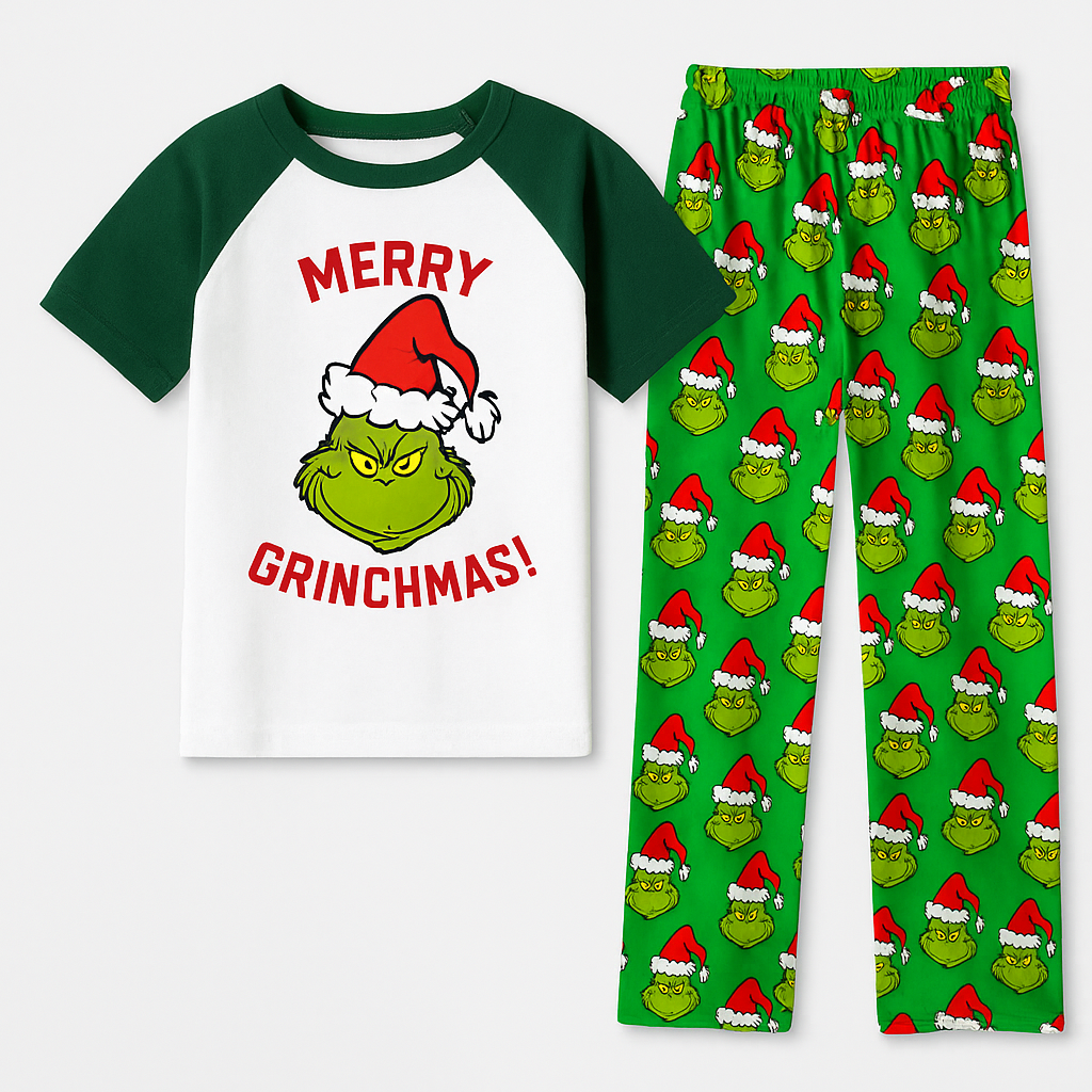 Grinch Kids/Youth Pajama Sets | Holiday 🎄💚 - Artful Impressions