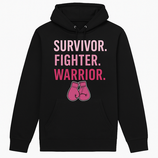 Survivor. Fighter. Warrior – Breast Cancer Awareness T-Shirt💕🎀