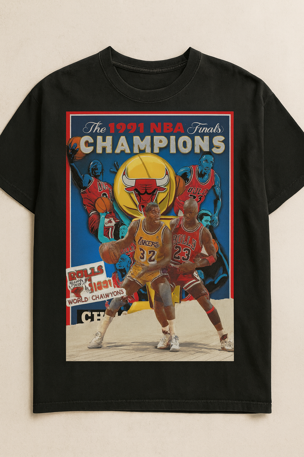 DTF- Vintage BasketBall Graphic Over-Sized Tee🔥☄️ - Artful Impressions