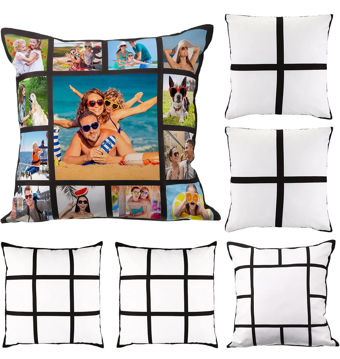 Custom Holiday Keepsake Photo Pillow – 16x16 | 4, 9, or 13 Panel Collage - Artful Impressions