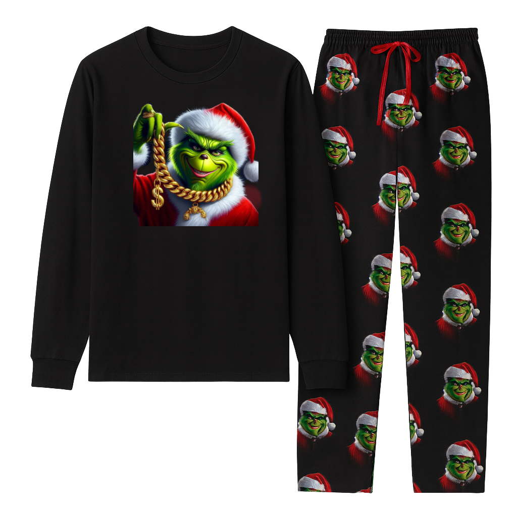 Men’s Custom Grinchmas Pajamas | Holiday Sleepwear for Him🎄 - Artful Impressions